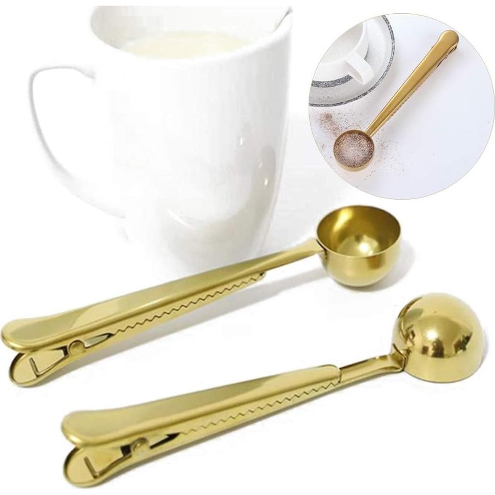 Cucharón Medidor de Café Angzhili 2 Pcs Acero Inoxidable 15ml
