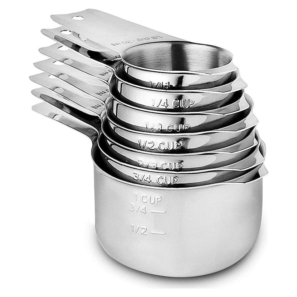 Juego de Tazas Medidoras de Acero Inoxidable CozyKit 7 Piezas