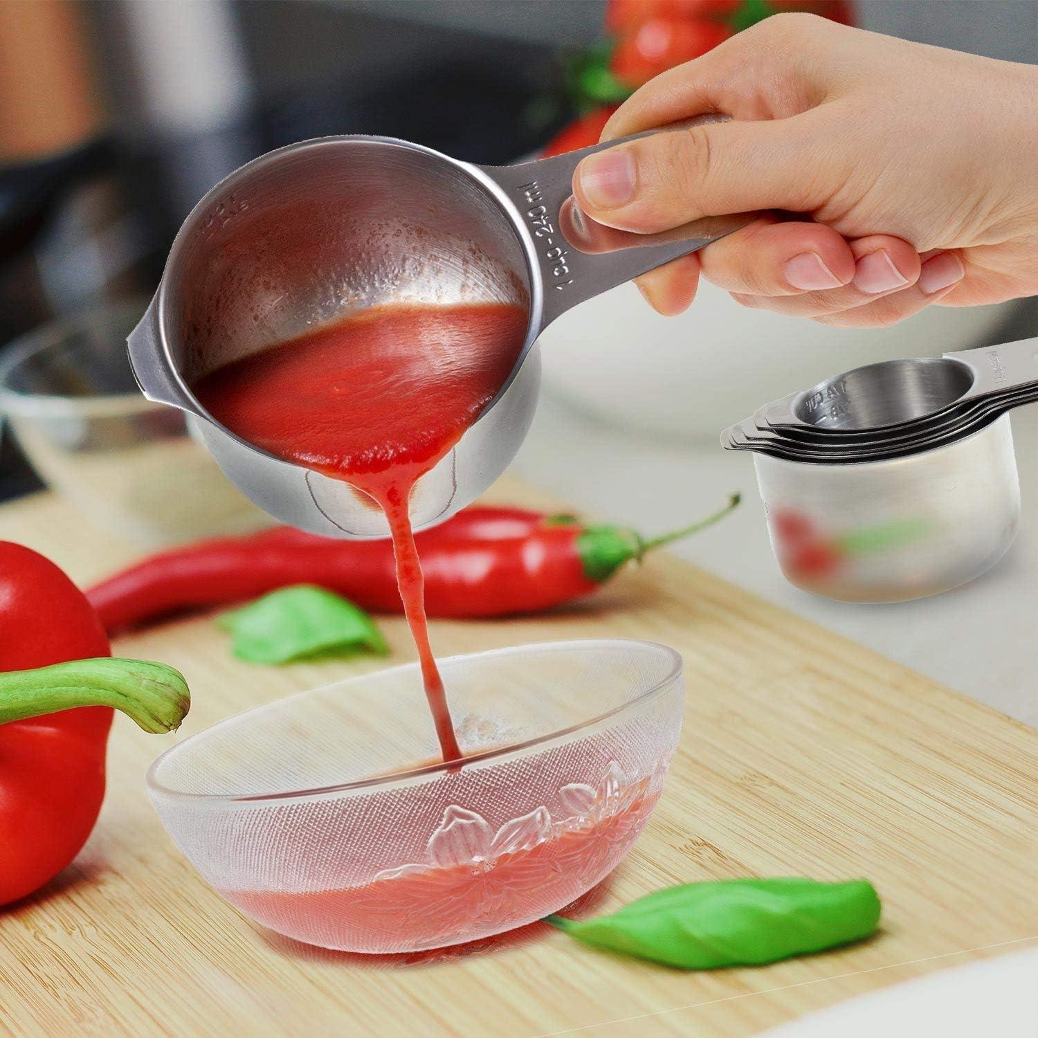 Juego de Tazas Medidoras de Acero Inoxidable CozyKit 7 Piezas