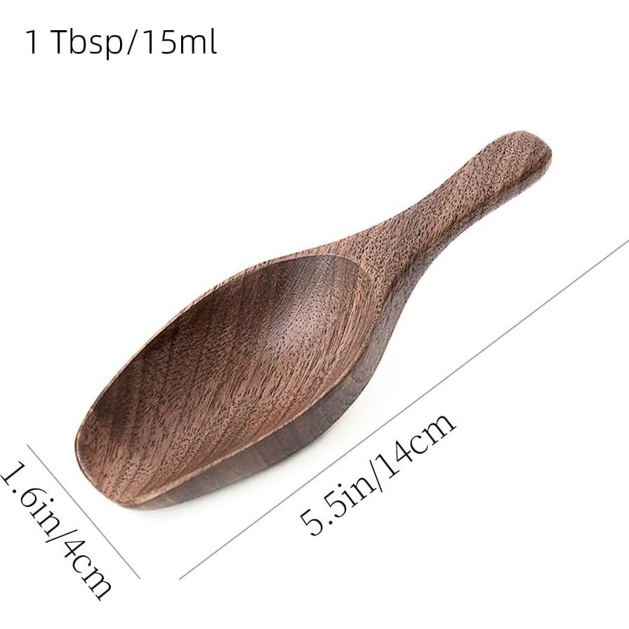 Cucharón de Madera de Nogal Negro 15ml para Café y Té