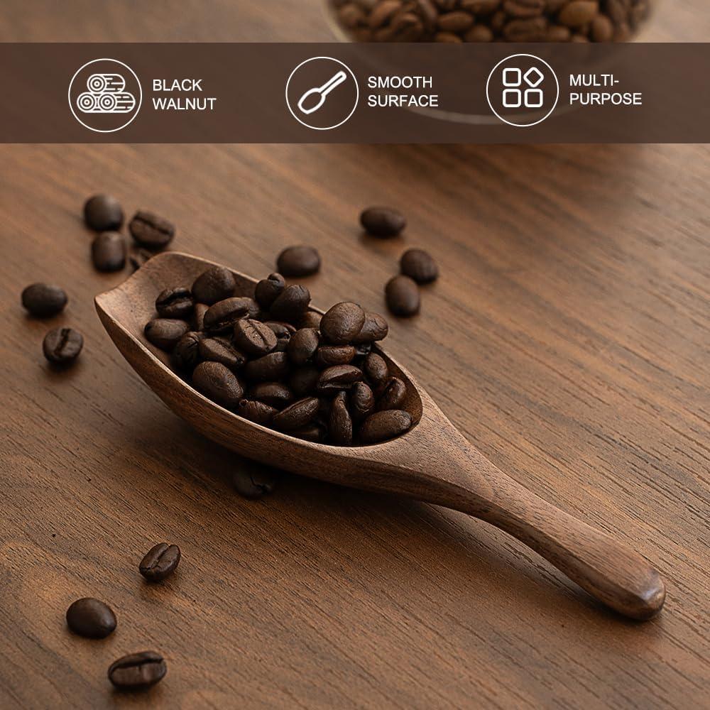 Cucharón de Madera de Nogal Negro 15ml para Café y Té