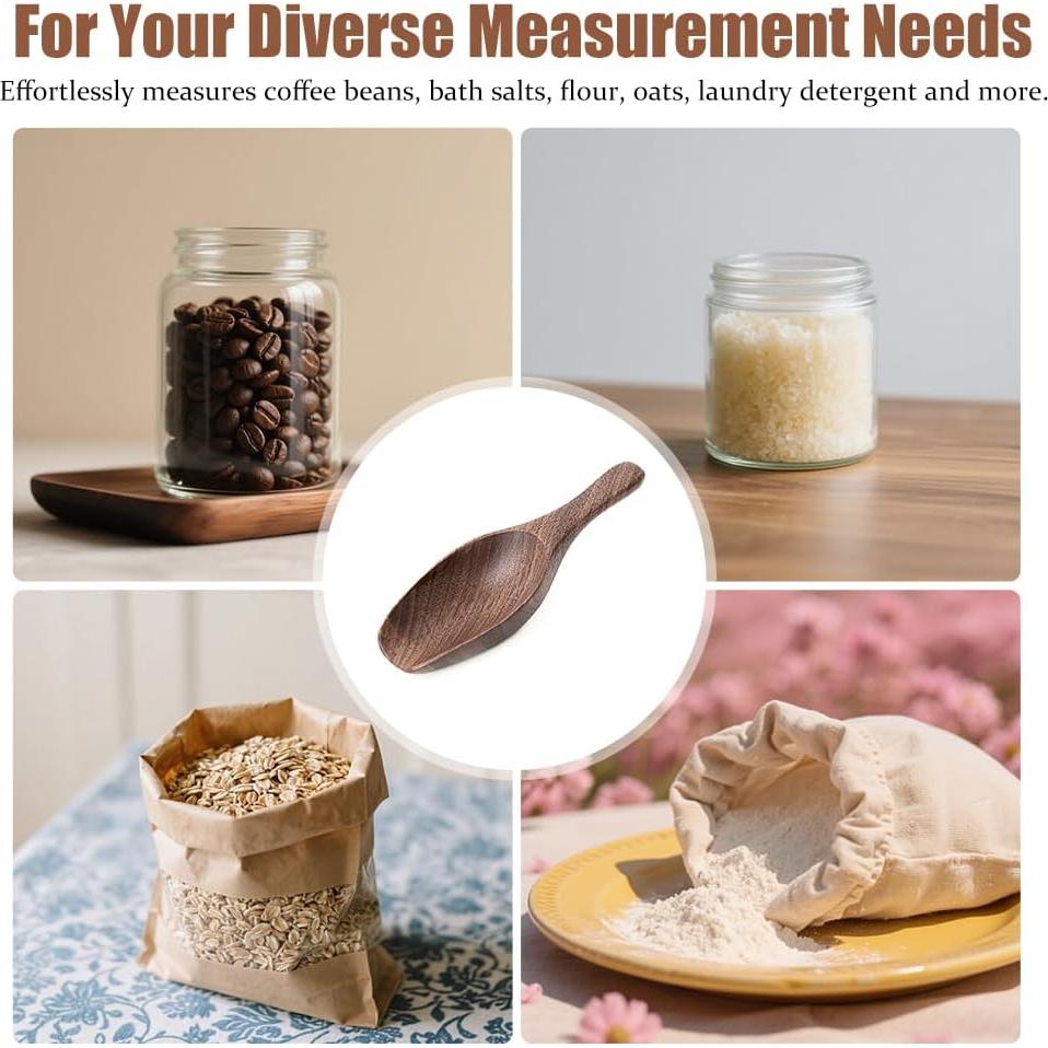 Cucharón de Madera de Nogal Negro 15ml para Café y Té