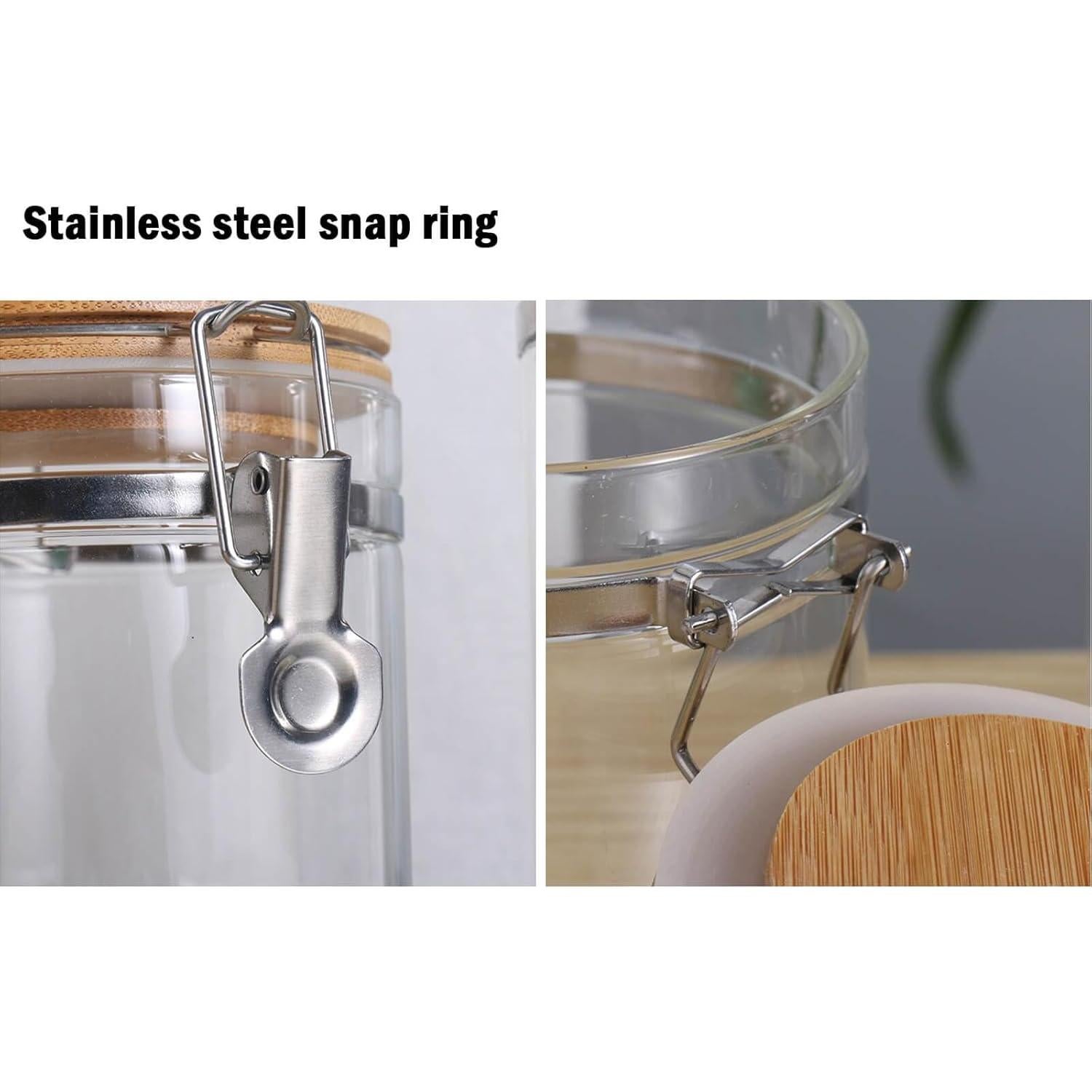 Contenedor de Almacenamiento Hermético de Vidrio Zrwcvxy 1400ml