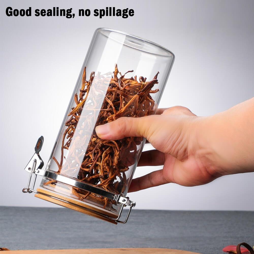 Contenedor de Almacenamiento Hermético de Vidrio Zrwcvxy 1400ml