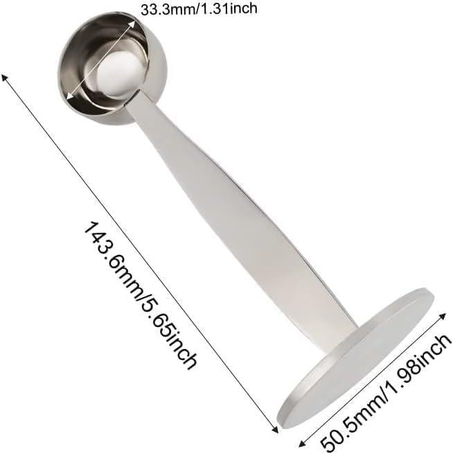 Cucharada y Prensador de Café 2 en 1 Jowxsx Acero Inoxidable