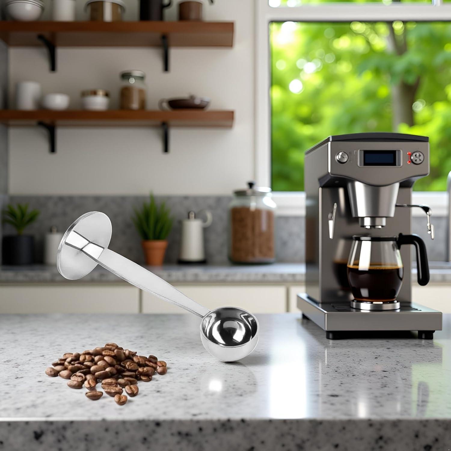 Cucharada y Prensador de Café 2 en 1 Jowxsx Acero Inoxidable