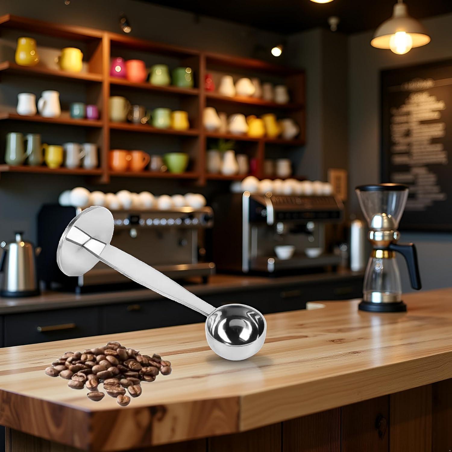 Cucharada y Prensador de Café 2 en 1 Jowxsx Acero Inoxidable