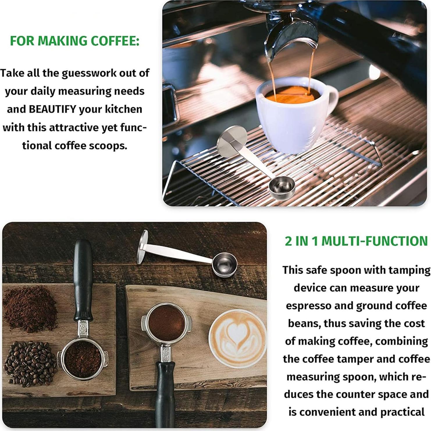 Cuchara Medidora de Café 2 en 1 LOVPLAY Acero Inoxidable