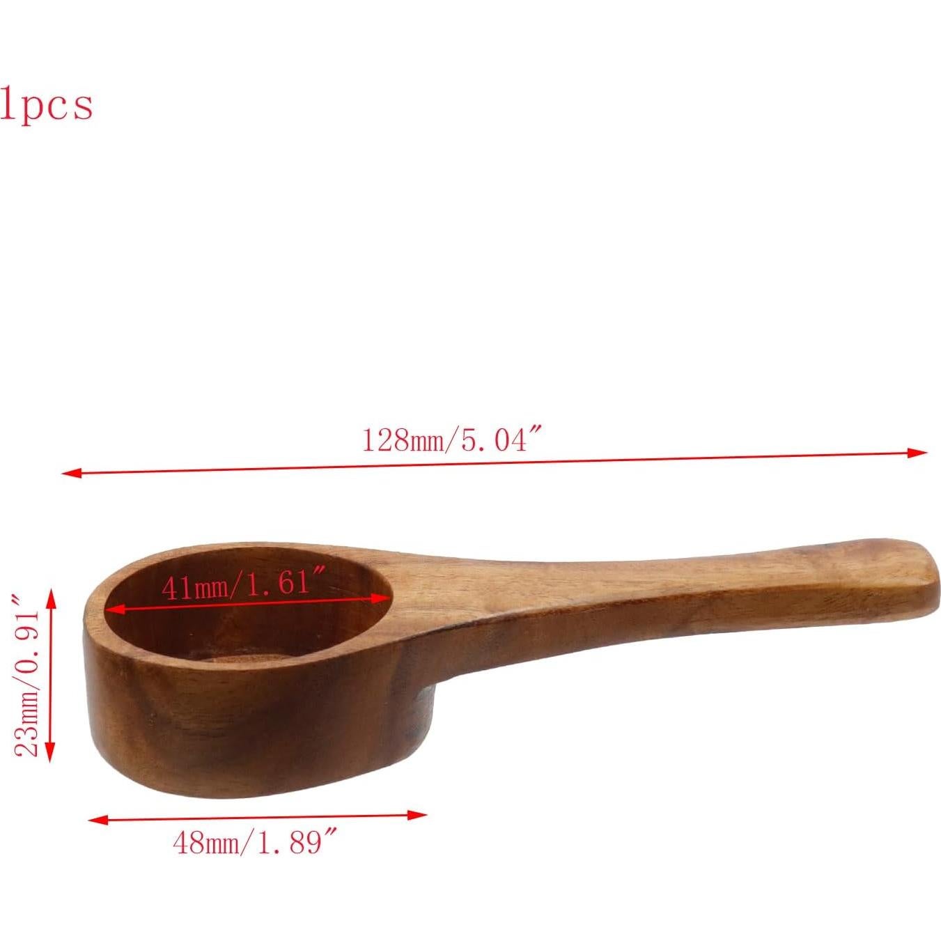 Cucharón de Madera Mewutal 128x48mm para Café y Especias