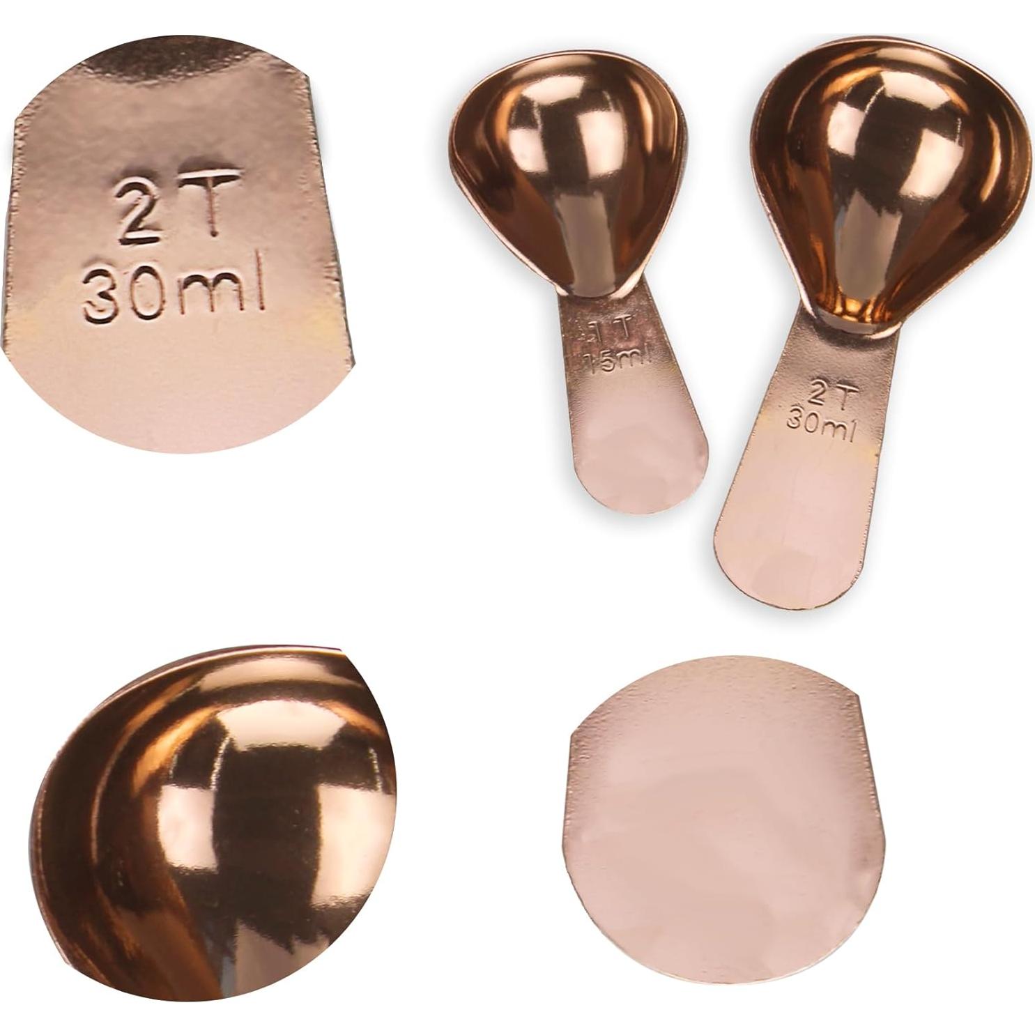 Juego de Cucharas Medidoras de Acero Inoxidable LVYKING 2 Pcs