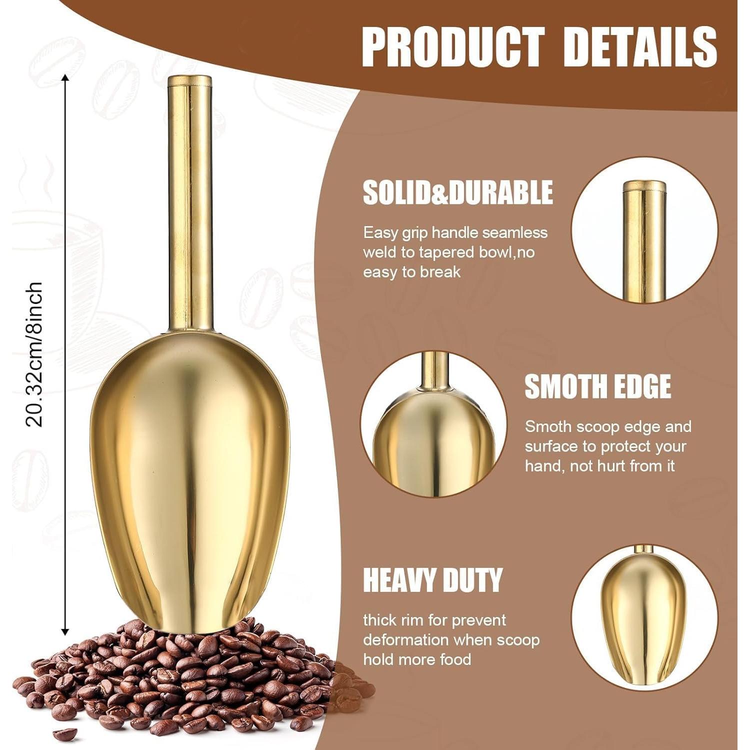 Set de Cuchara y Pinzas para Hielo REJZZDKOE Doradas 26.9cm