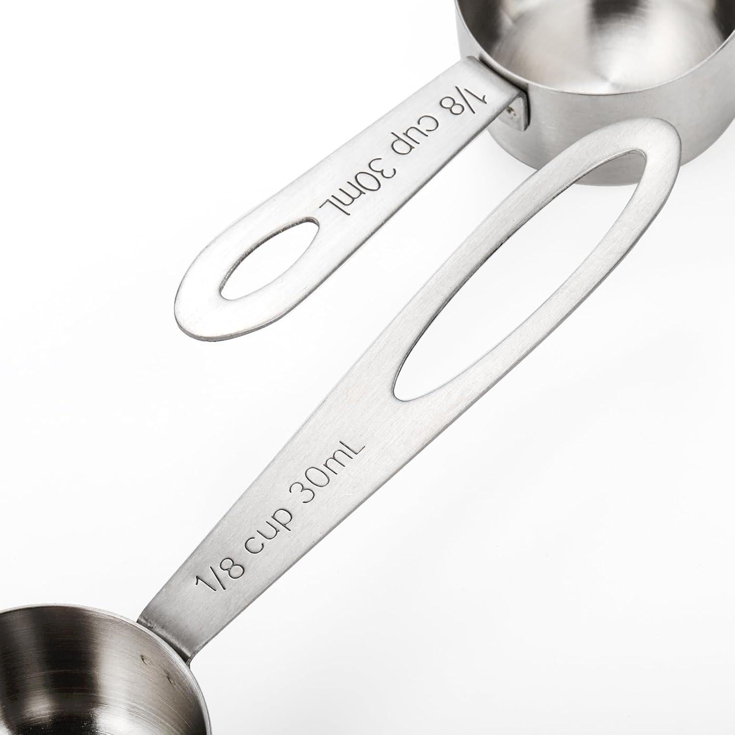 Juego de 8 Cucharas Medidoras de Café Hedume Acero Inoxidable 30 ml