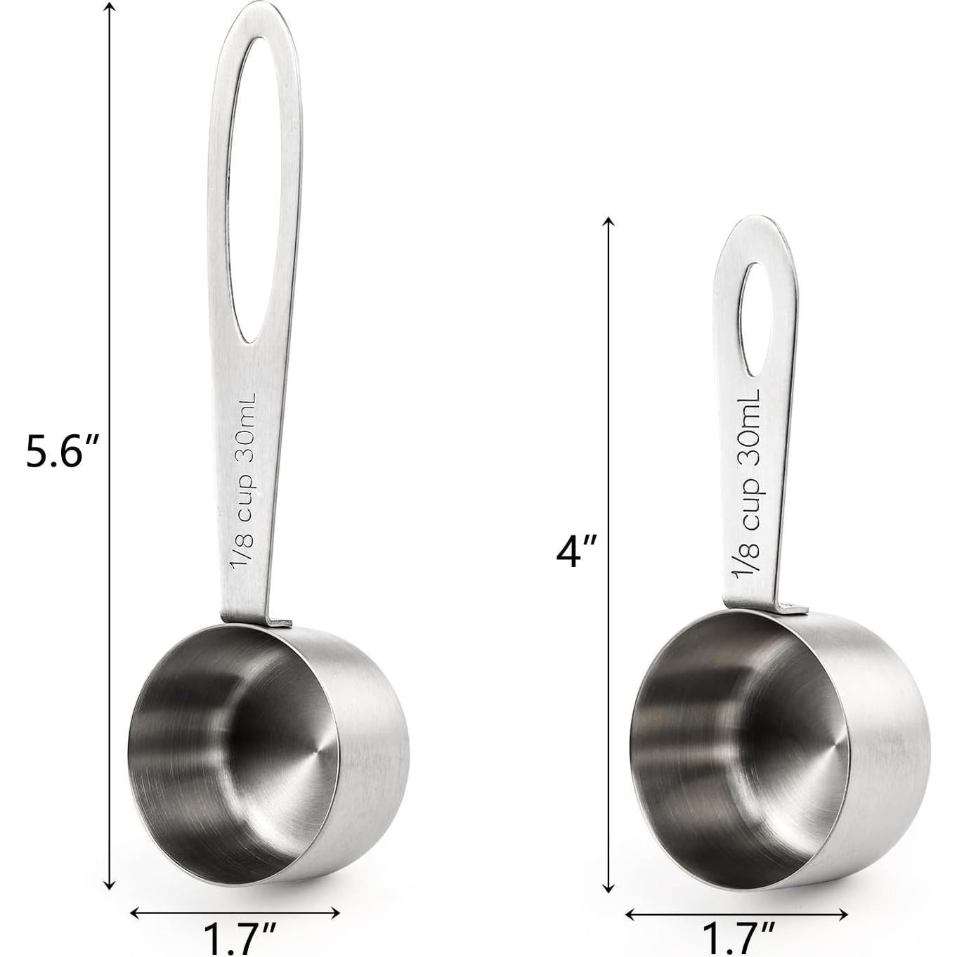 Juego de 8 Cucharas Medidoras de Café Hedume Acero Inoxidable 30 ml