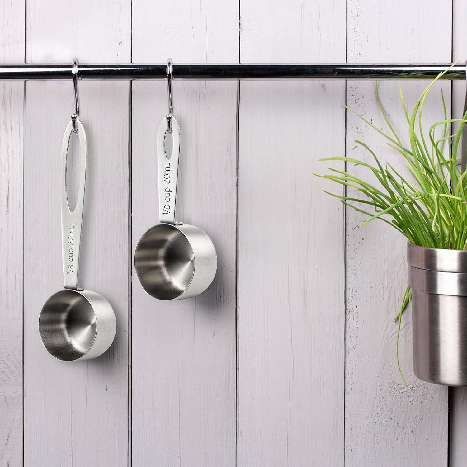 Juego de 8 Cucharas Medidoras de Café Hedume Acero Inoxidable 30 ml