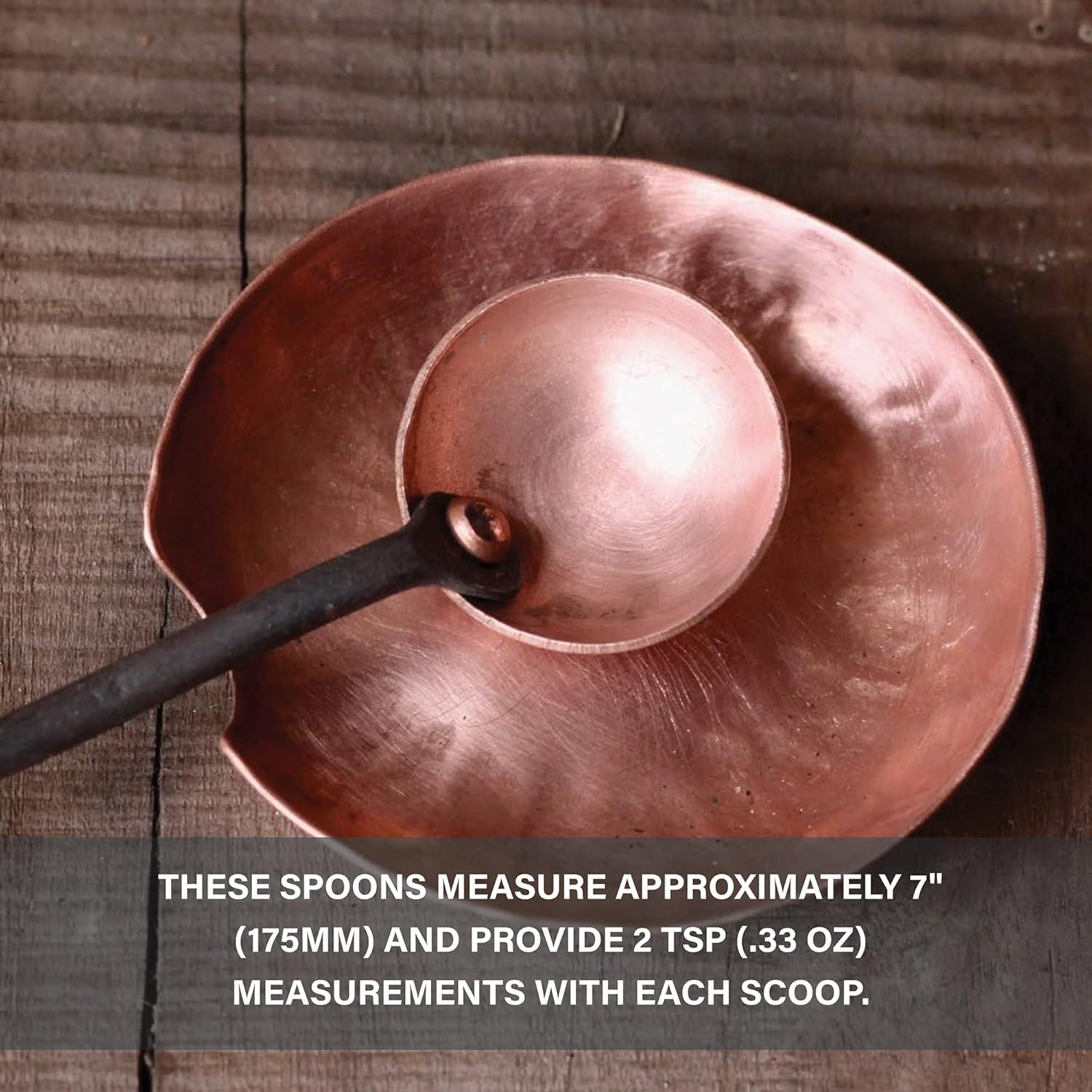 Cucharón de Café Wicks Forge de Cobre y Acero 2 Cucharaditas