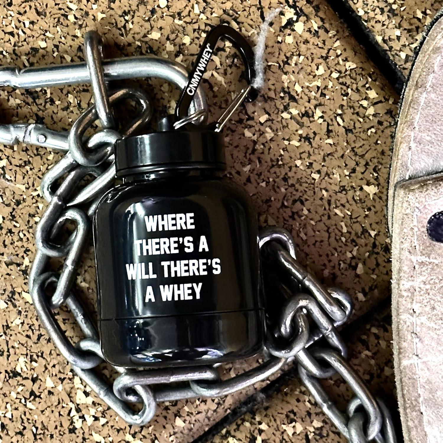 Embudo de Llavero ONMYWHEY 180cc para Suplementos y Proteínas