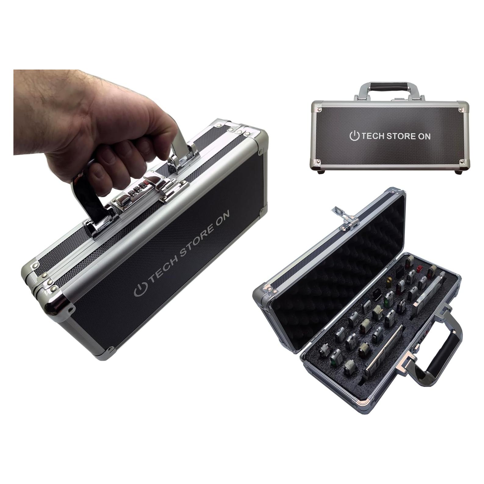 Organizador de Almacenamiento USB Genérico 24 Pendrives Aluminio