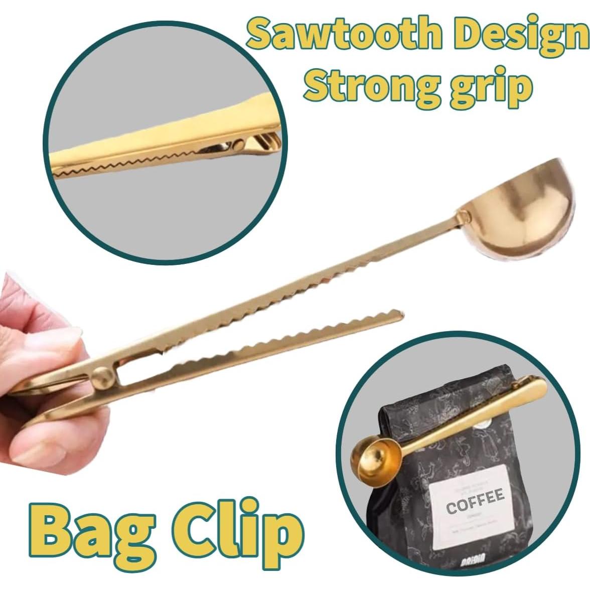 Combo de Café Arôme: Cucharón y Cuchara Dorada 2 Piezas