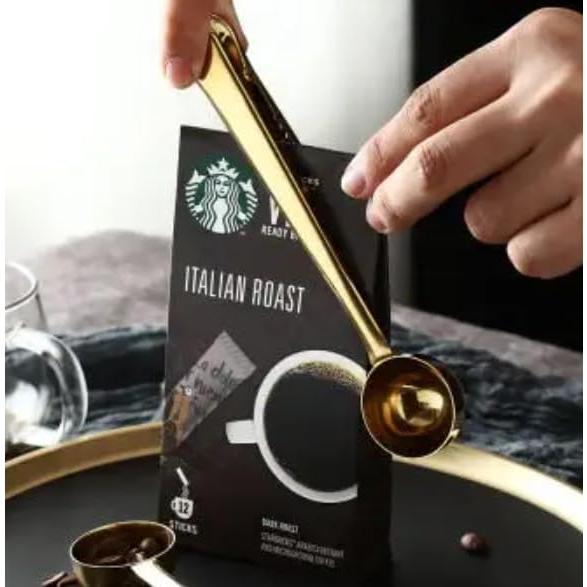 Combo de Café Arôme: Cucharón y Cuchara Dorada 2 Piezas