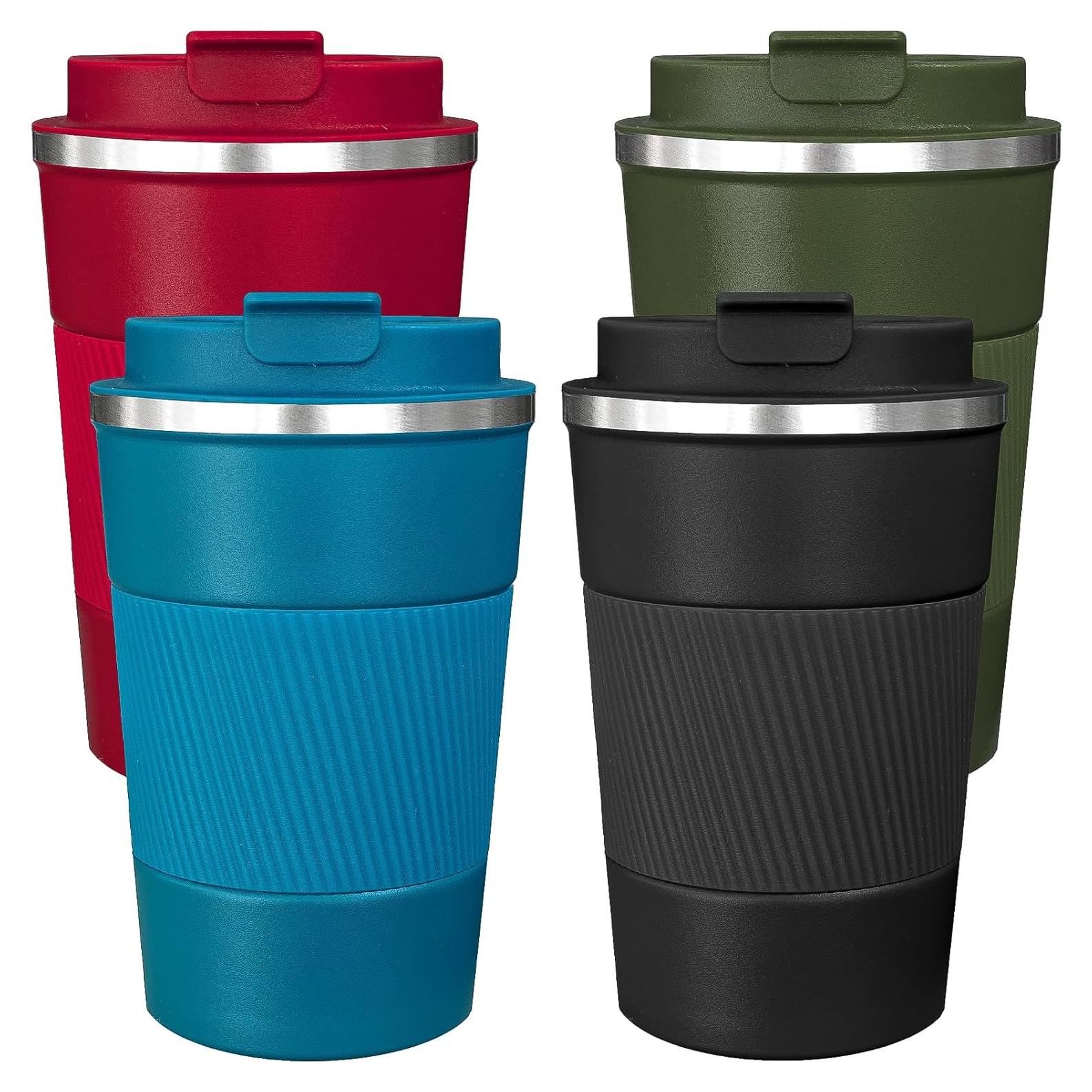 Paquete de 4 Tazas de Café Aisladas ATZNZIK 380ml