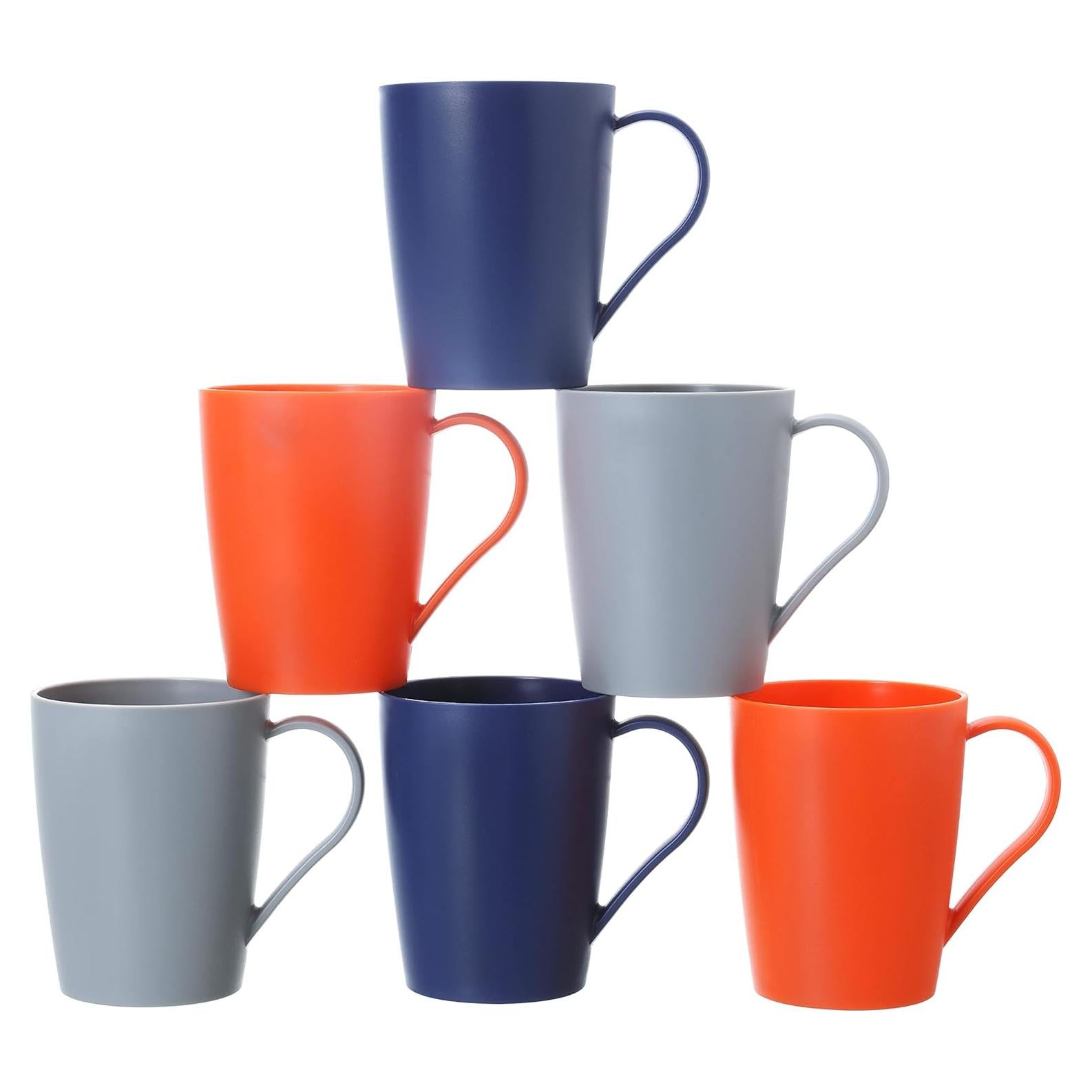 Juego de 6 Tazas de Café Hawnn 0.35L Irrompibles Reutilizables
