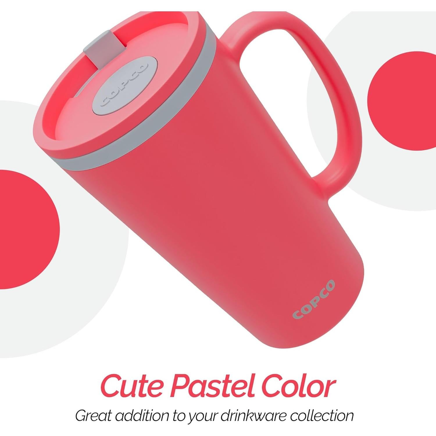 Taza de Viaje Aislada Copco 473ml Doble Pared Rojo Coral