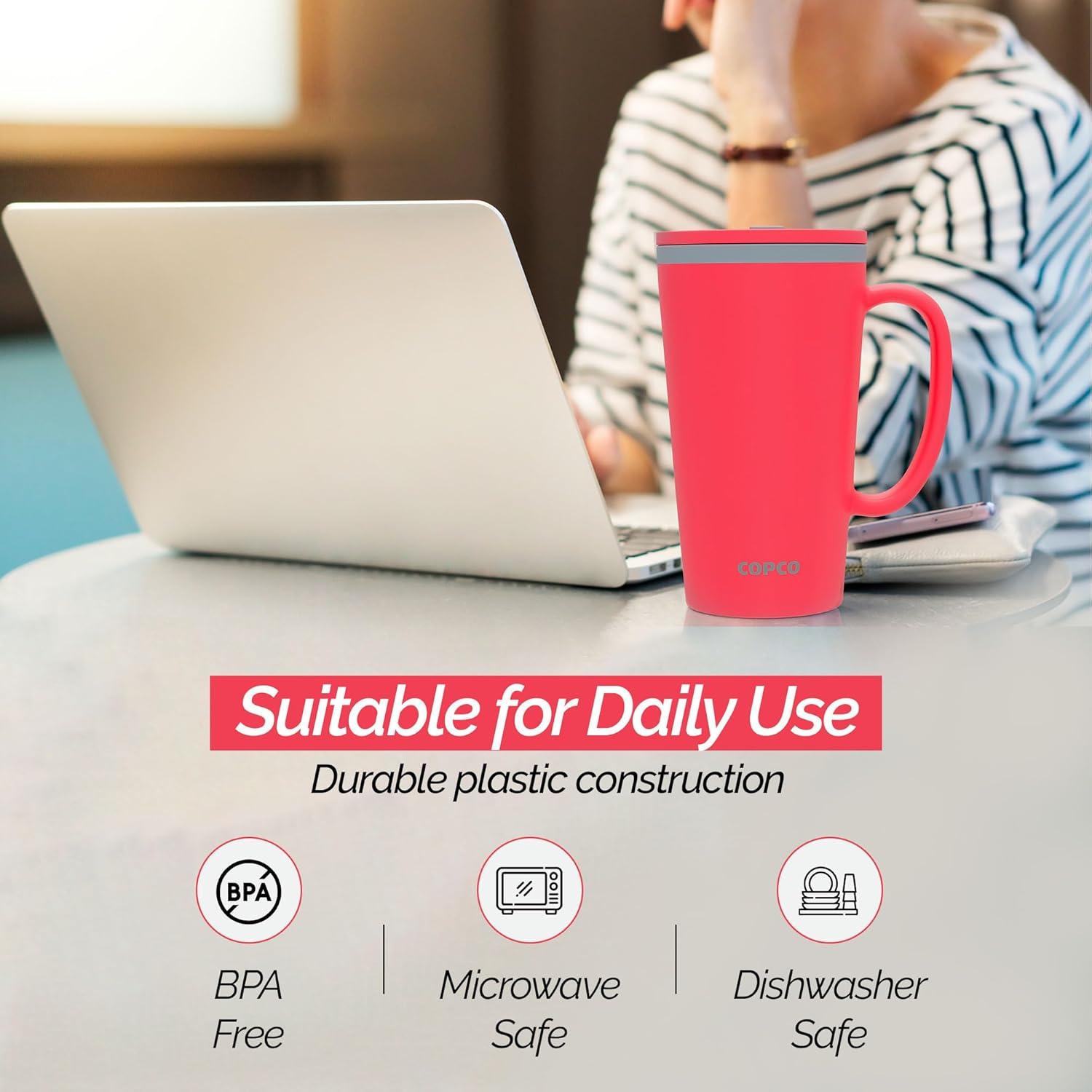 Taza de Viaje Aislada Copco 473ml Doble Pared Rojo Coral
