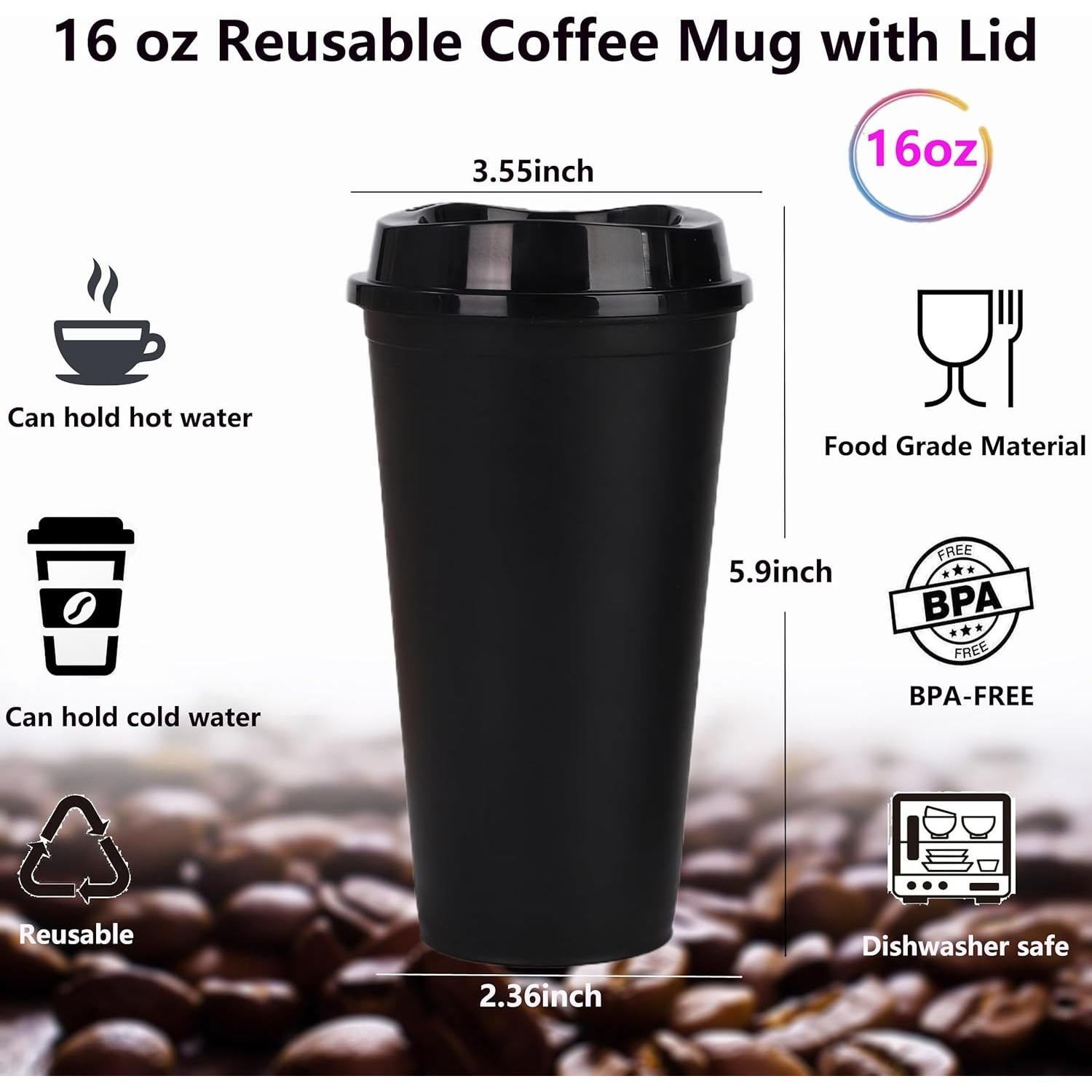 Paquete de 20 Tazas de Café Reutilizables 16 oz Alohastarttg