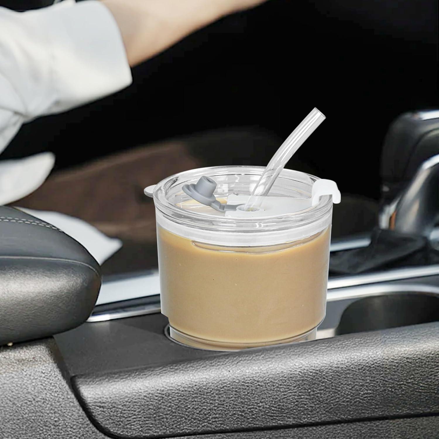 Set de 6 Vasos de Plástico Icesip 15 oz Reutilizables con Tapas