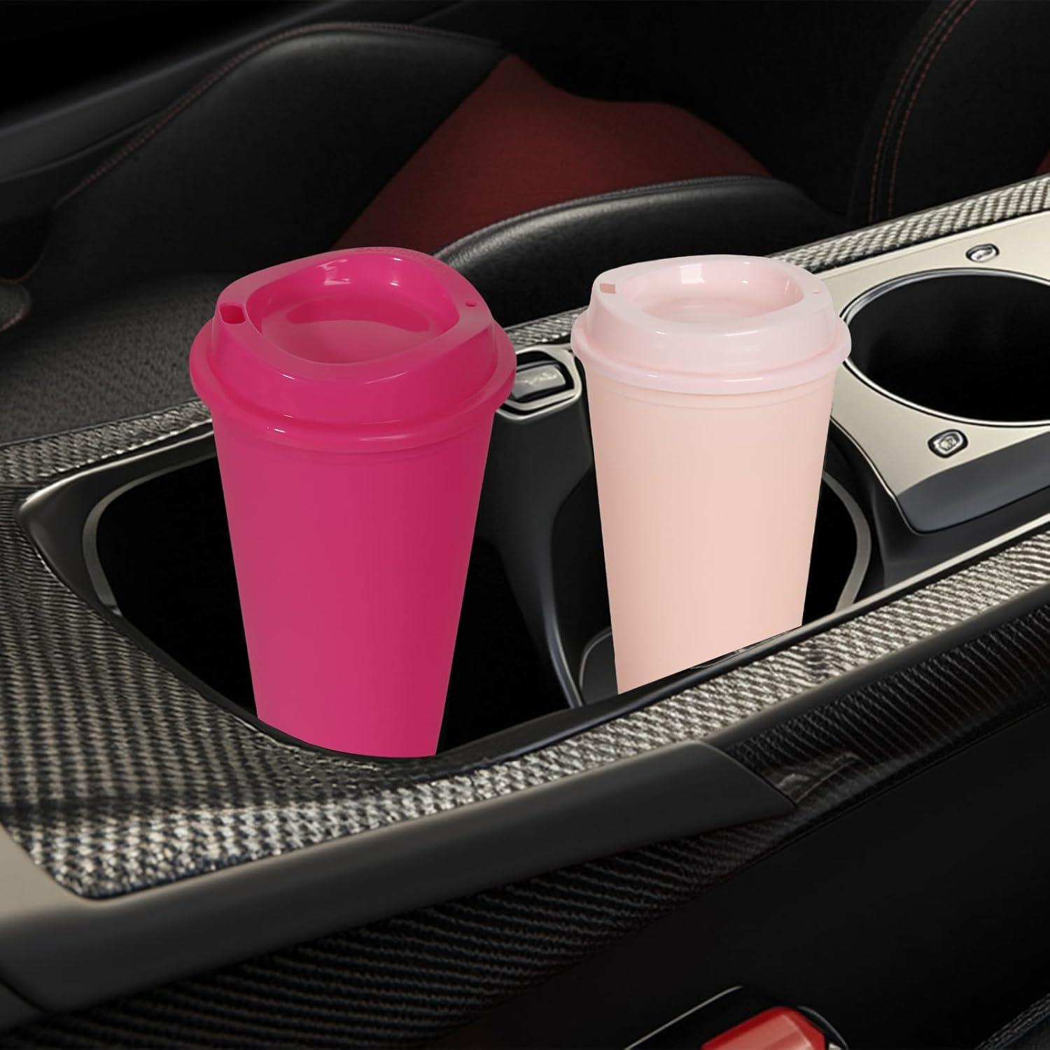 Paquete de 12 Tazas Reutilizables FISDEN 0.47 L con Tapas