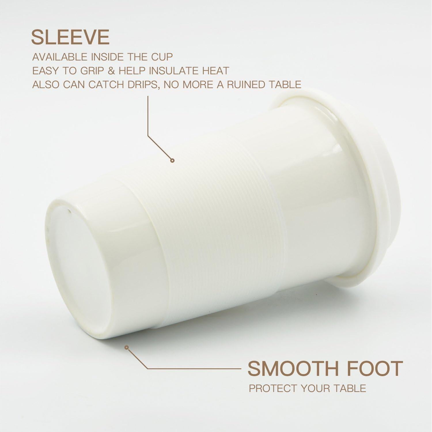 Taza de Cerámica Blanca UDMG 355 ml Doble Pared Aislante