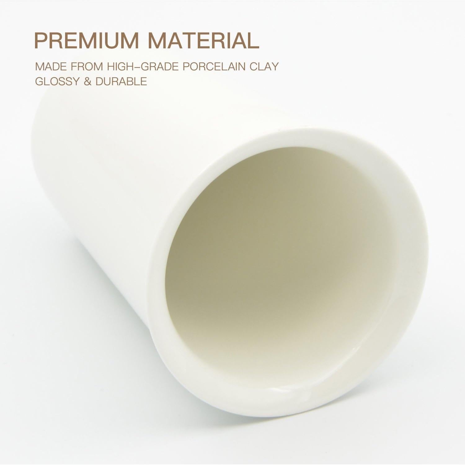 Taza de Cerámica Blanca UDMG 355 ml Doble Pared Aislante