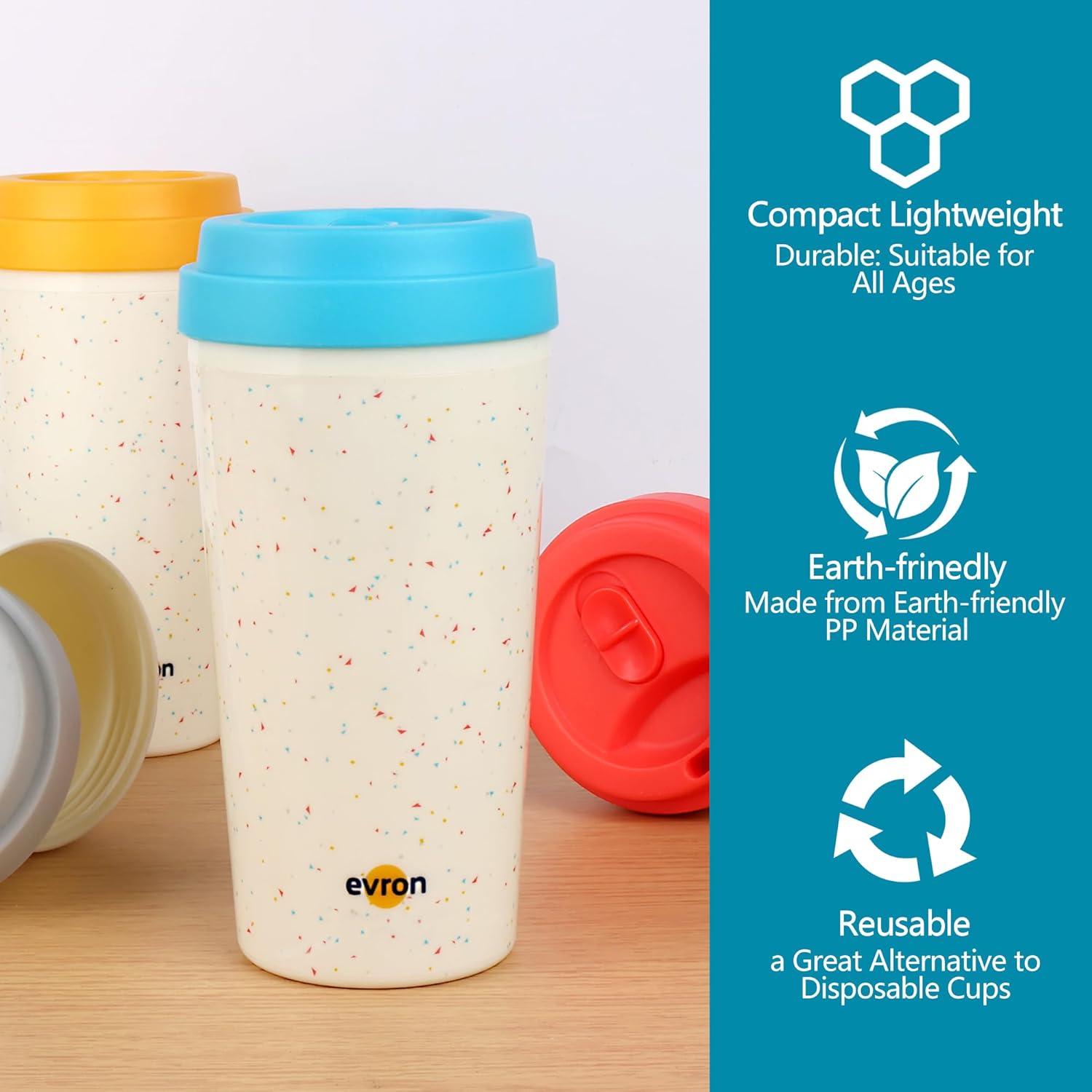 Taza de Viaje Evron Aislada Doble Pared 473ml 4 Piezas