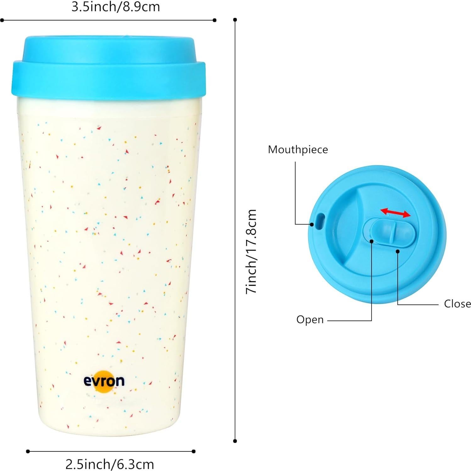 Taza de Viaje Evron Aislada Doble Pared 473ml 4 Piezas