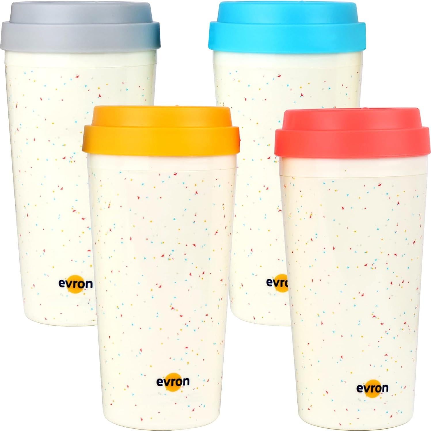 Taza de Viaje Evron Aislada Doble Pared 473ml 4 Piezas