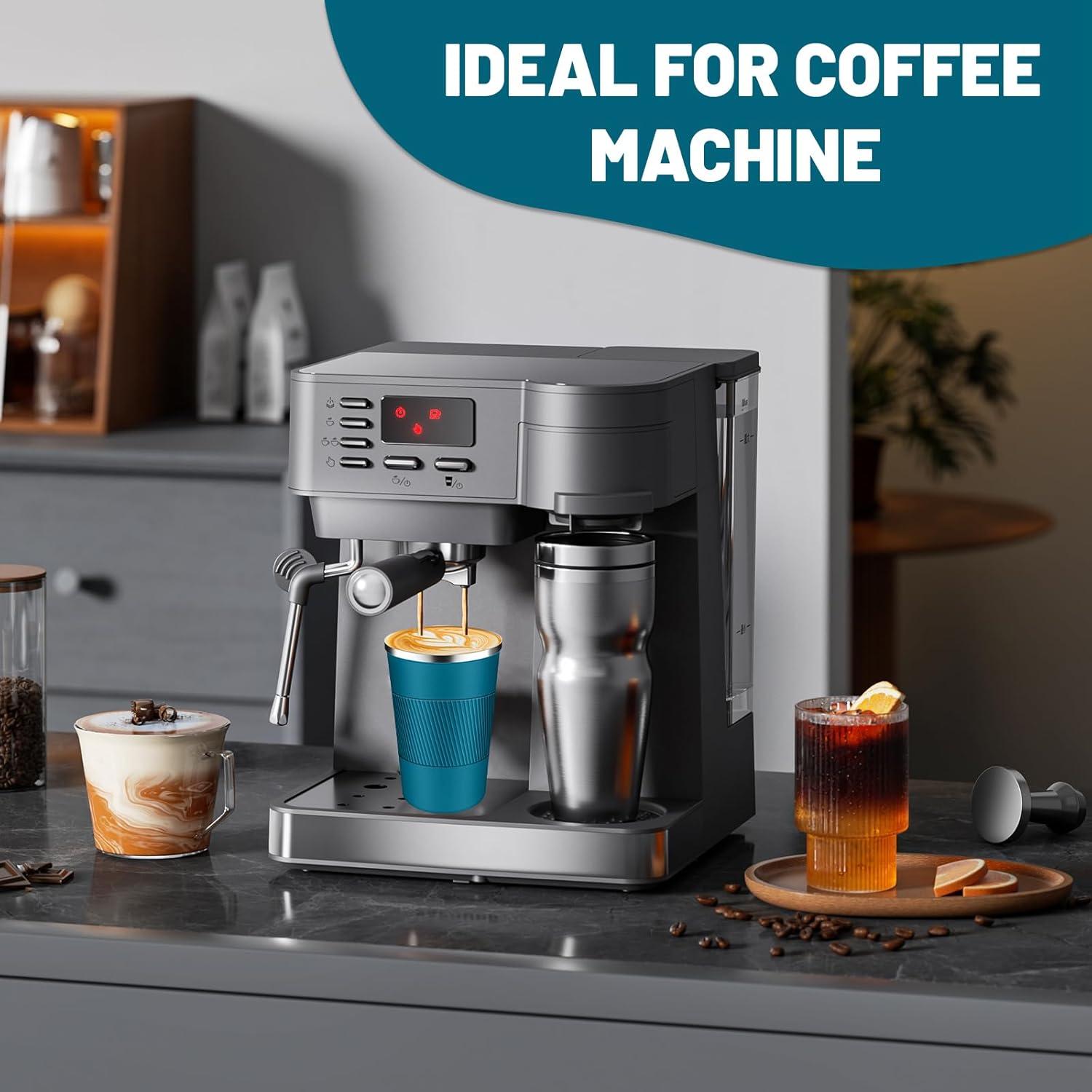 Taza de café aislada DUBUXW 12oz y 17oz acero inoxidable