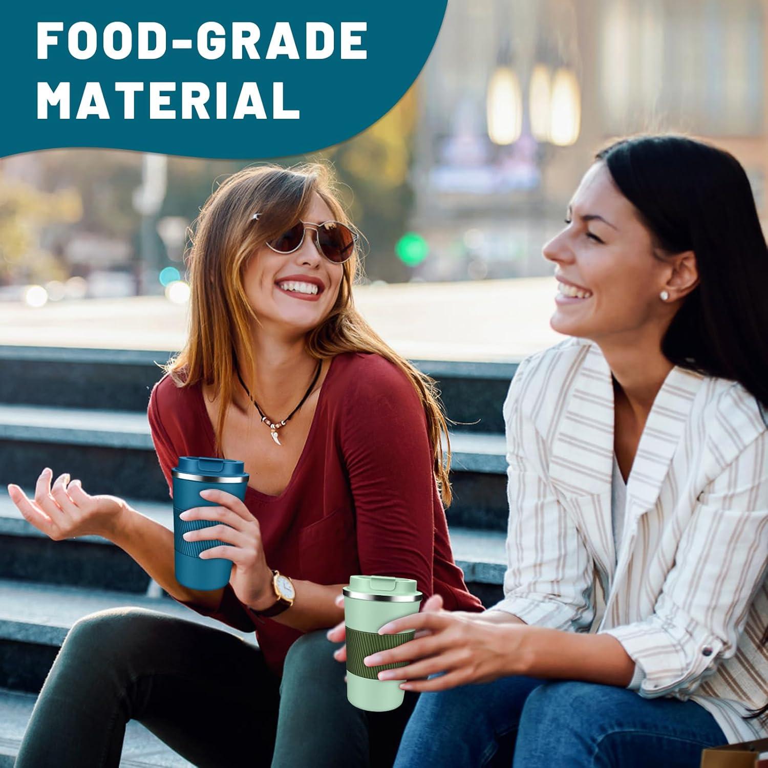 Taza de café aislada DUBUXW 12oz y 17oz acero inoxidable