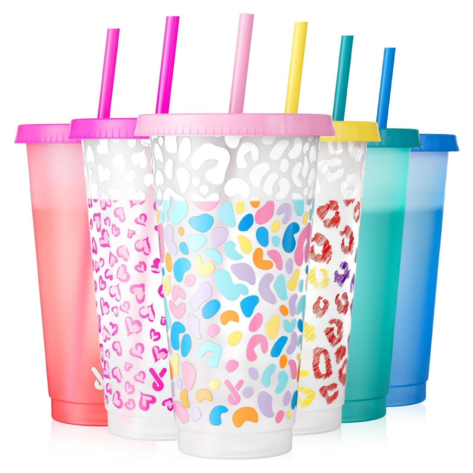 Vasos de Plástico Reutilizables Meoky 24 oz - Paquete de 6