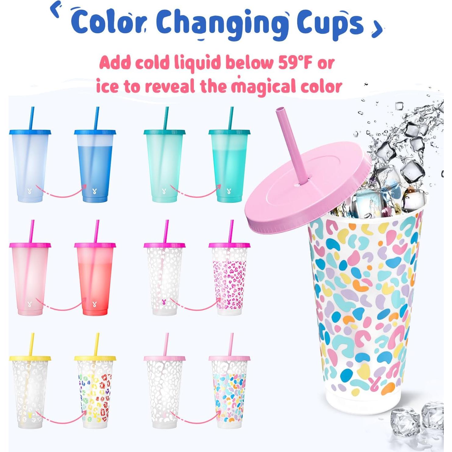 Vasos de Plástico Reutilizables Meoky 24 oz - Paquete de 6