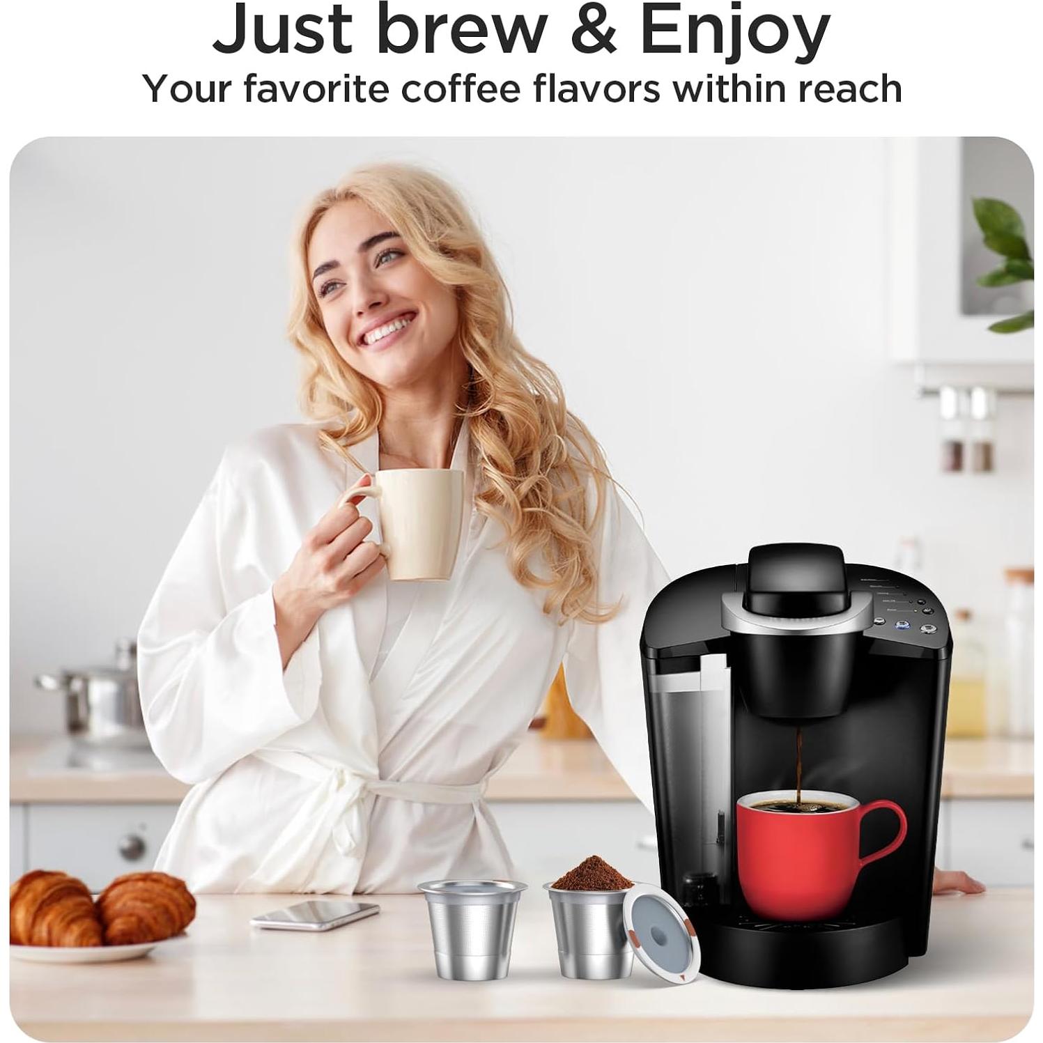 Tazas K Reutilizables NOALTO de Acero Inoxidable - 2 Paquetes