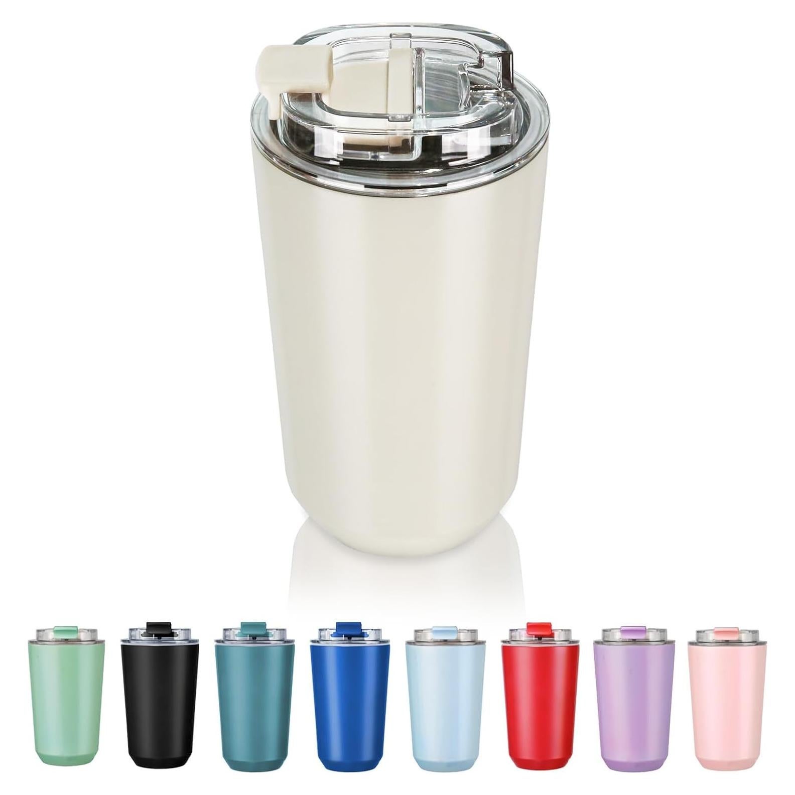 Taza Aislada Puraville 14 oz Acero Inoxidable Crema