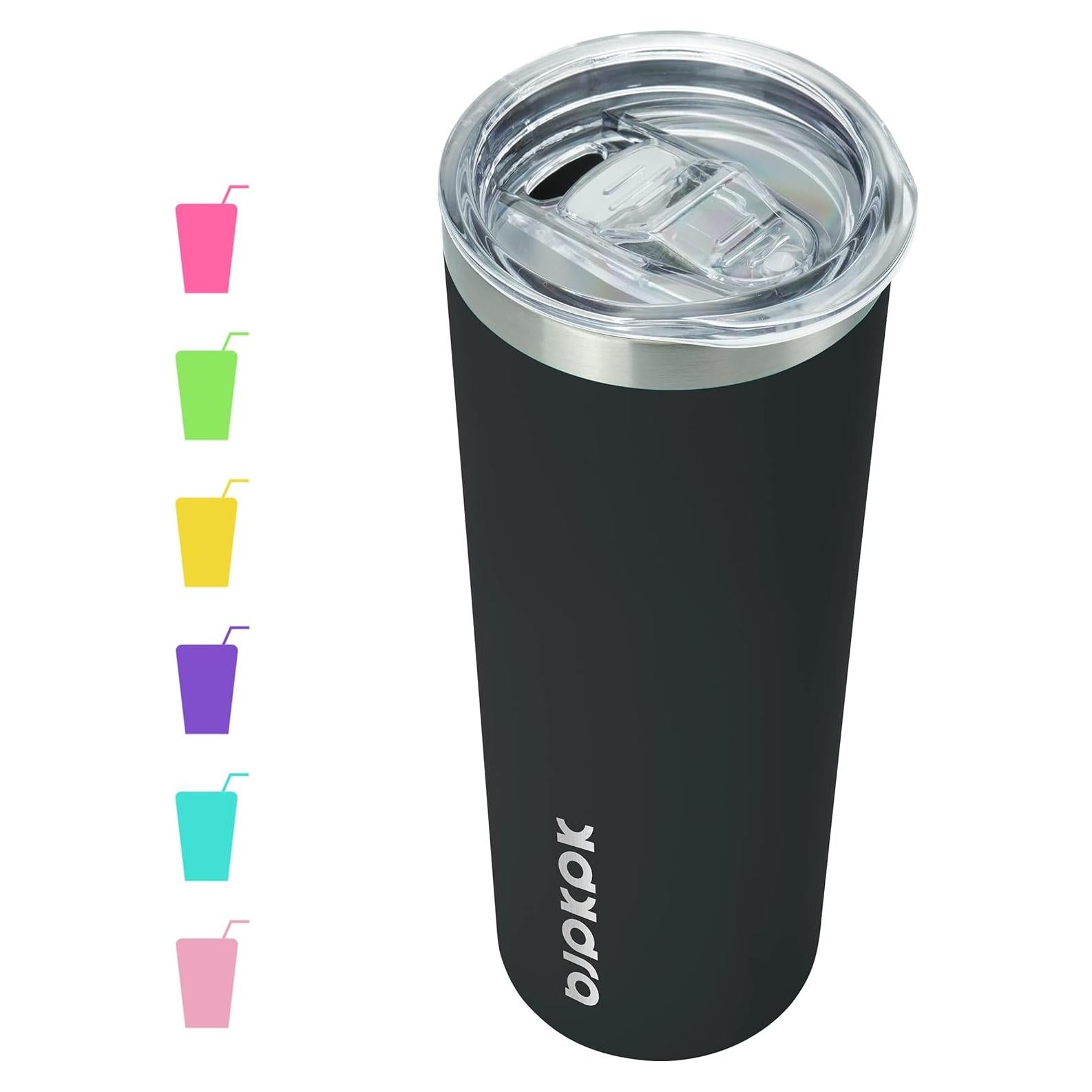 Vaso Térmico BJPKPK 20 oz Acero Inoxidable Negro Reutilizable