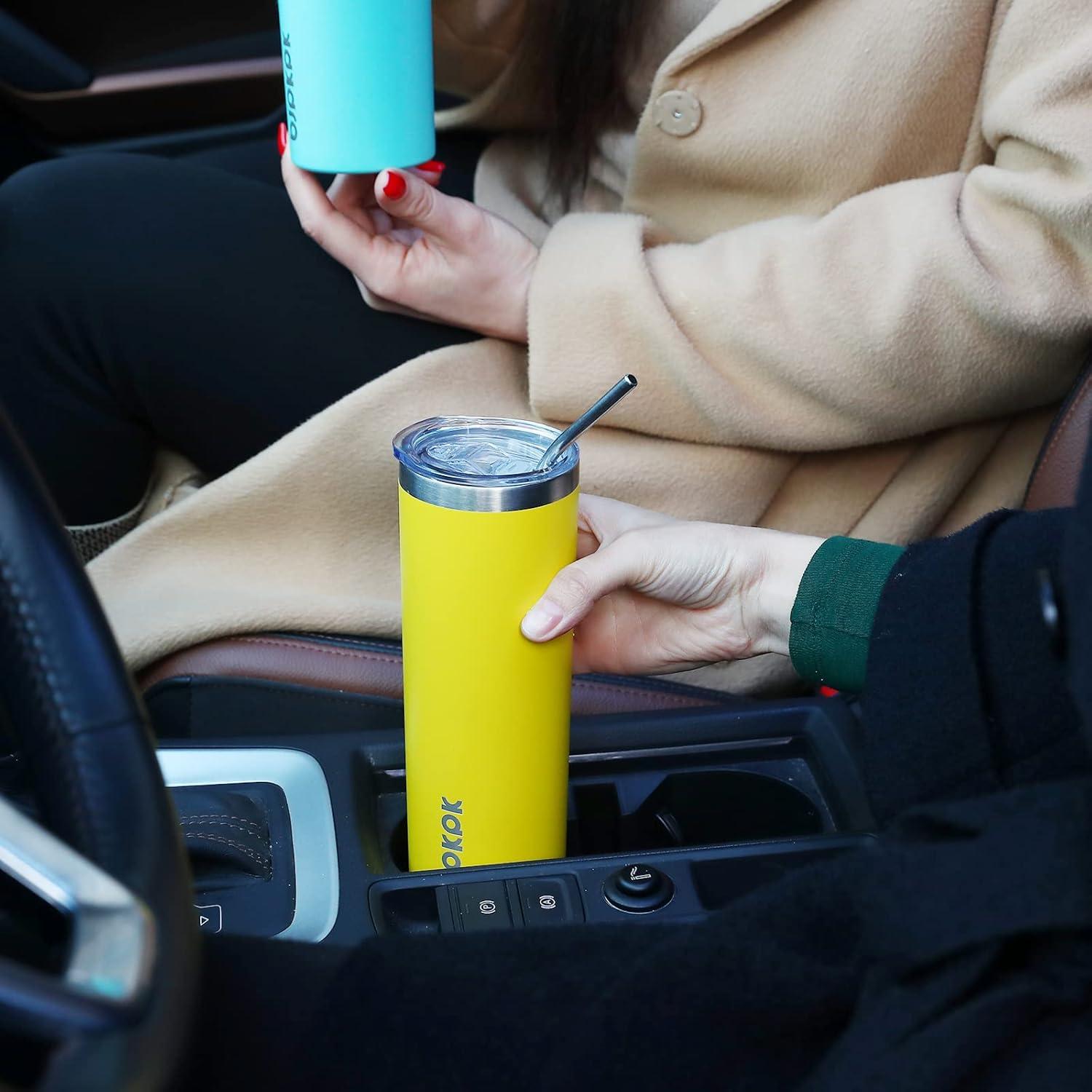 Vaso Térmico BJPKPK 20 oz Acero Inoxidable Negro Reutilizable