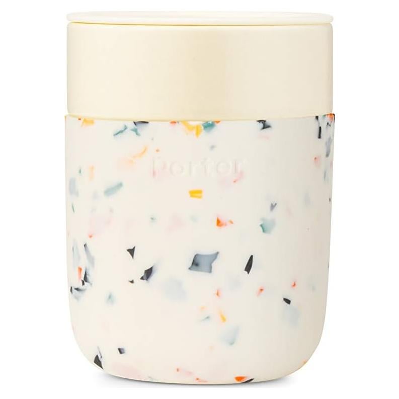 Taza Cerámica W&P Porter 12 Onzas Terrazzo Crema Reutilizable