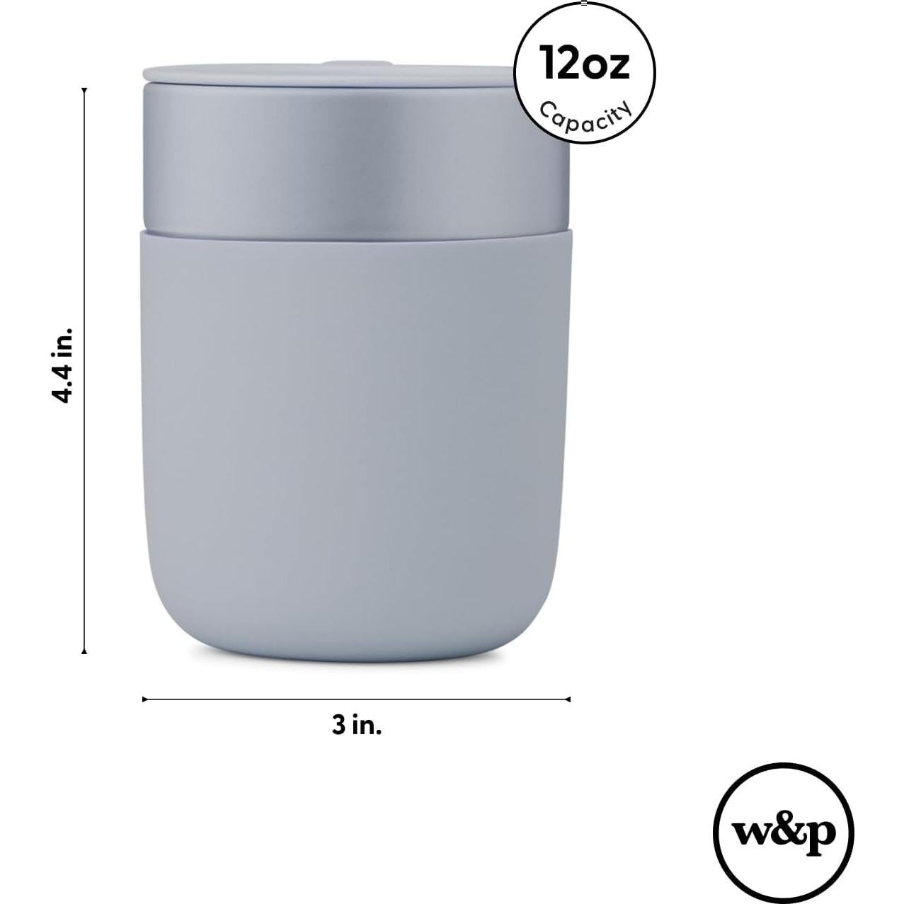 Taza Cerámica W&P Porter 12 Onzas Terrazzo Crema Reutilizable