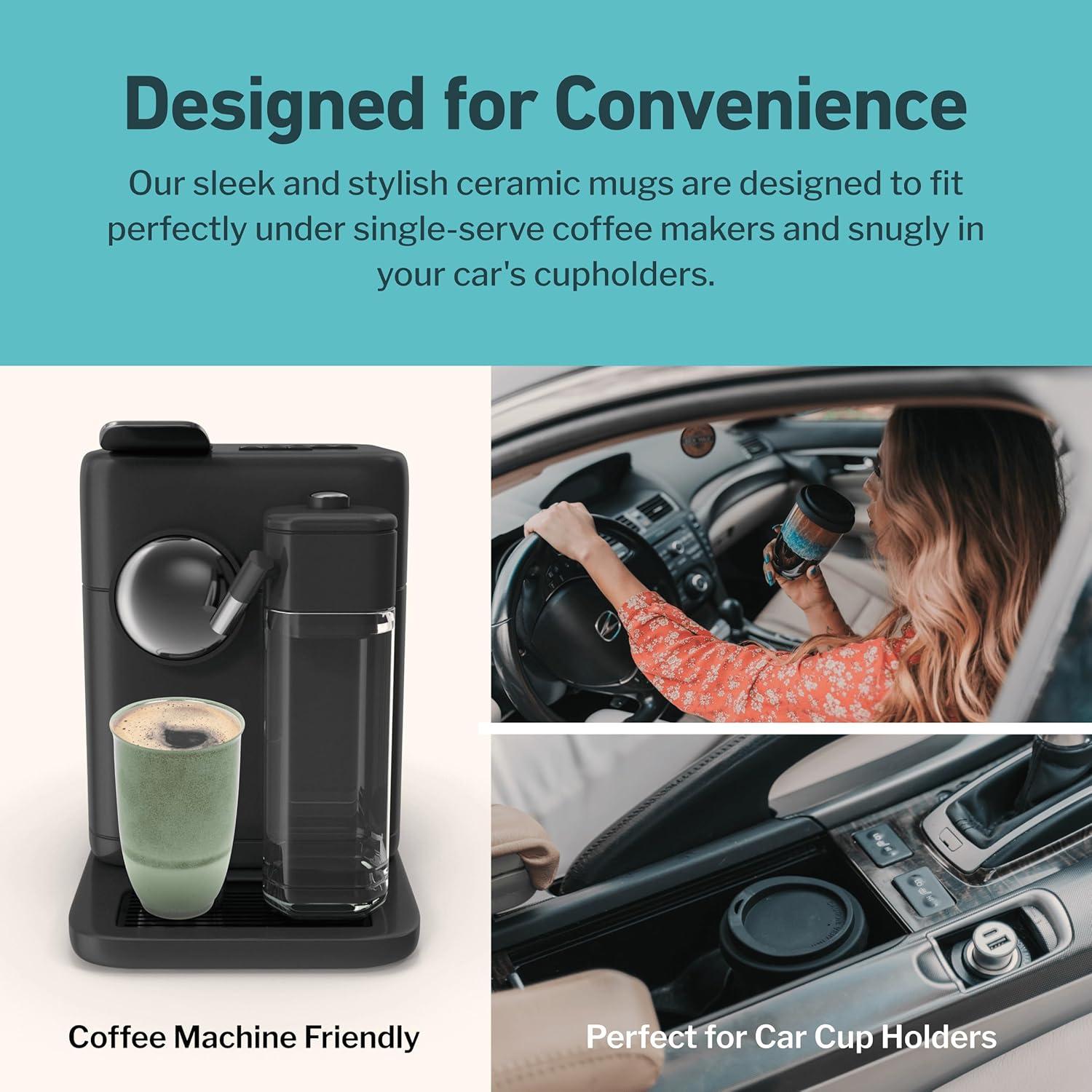 Taza de Viaje Nova Ceramics 12oz Esmeralda Aislada