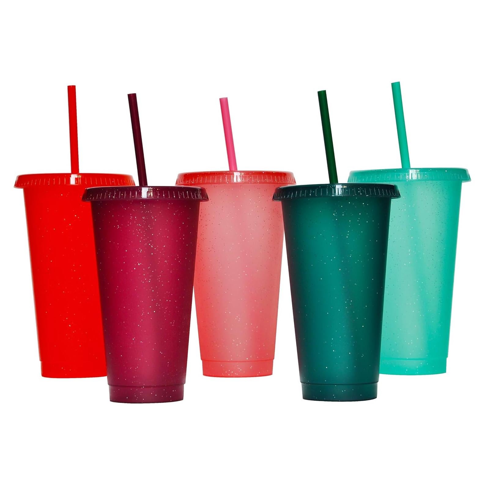 Vasos de Plástico Reutilizables Suertestarry 680ml - 5 Colores