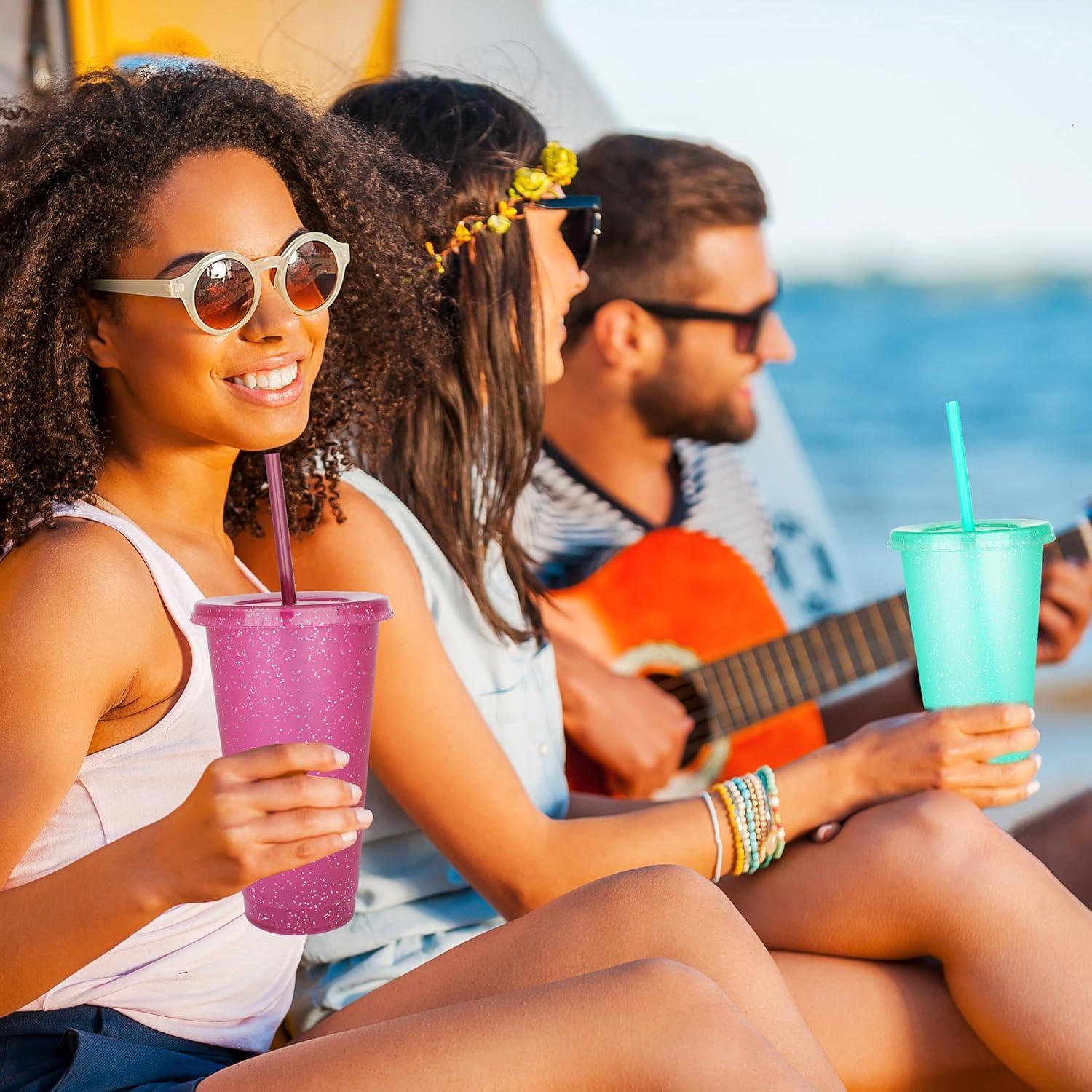 Vasos de Plástico Reutilizables Suertestarry 680ml - 5 Colores