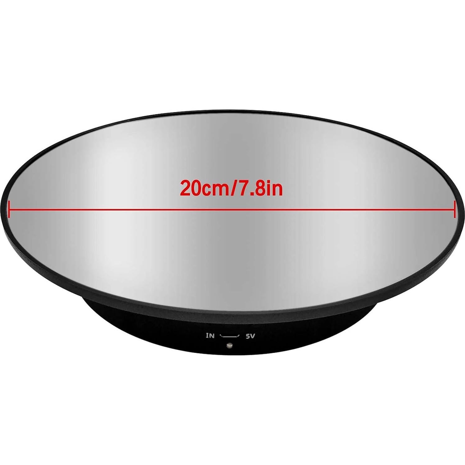 Soporte Rotatorio Motorizado ZLMONDEE 20 cm 8 kg Negro