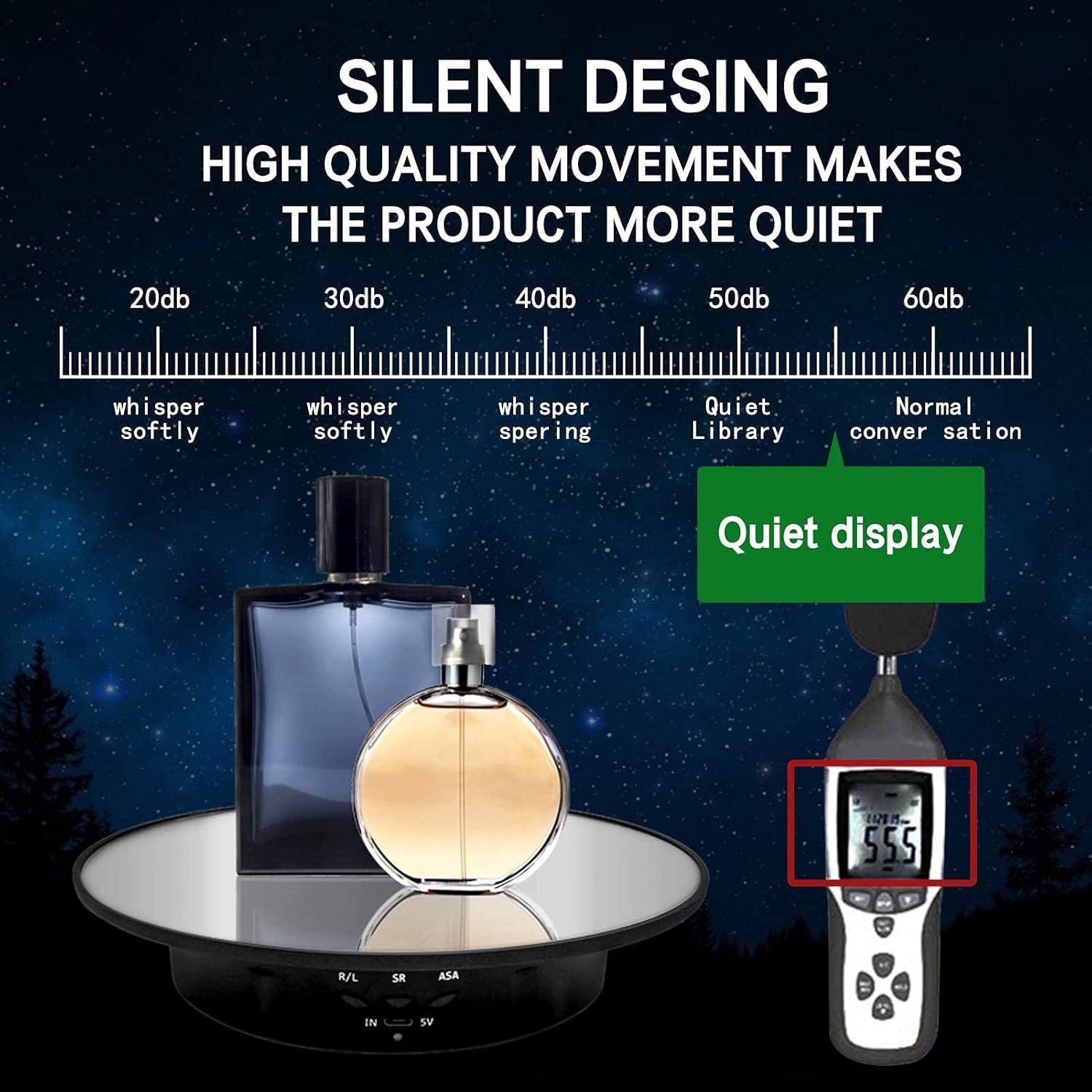 Soporte Rotatorio Motorizado ZLMONDEE 20 cm 8 kg Negro